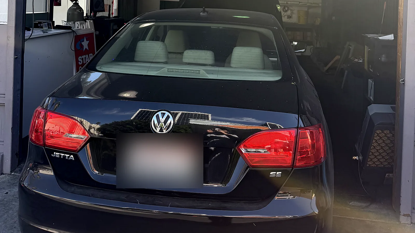Change-of-ownership smog check in Los Angeles, CA: Volkswagen Jetta pulled into our test lane