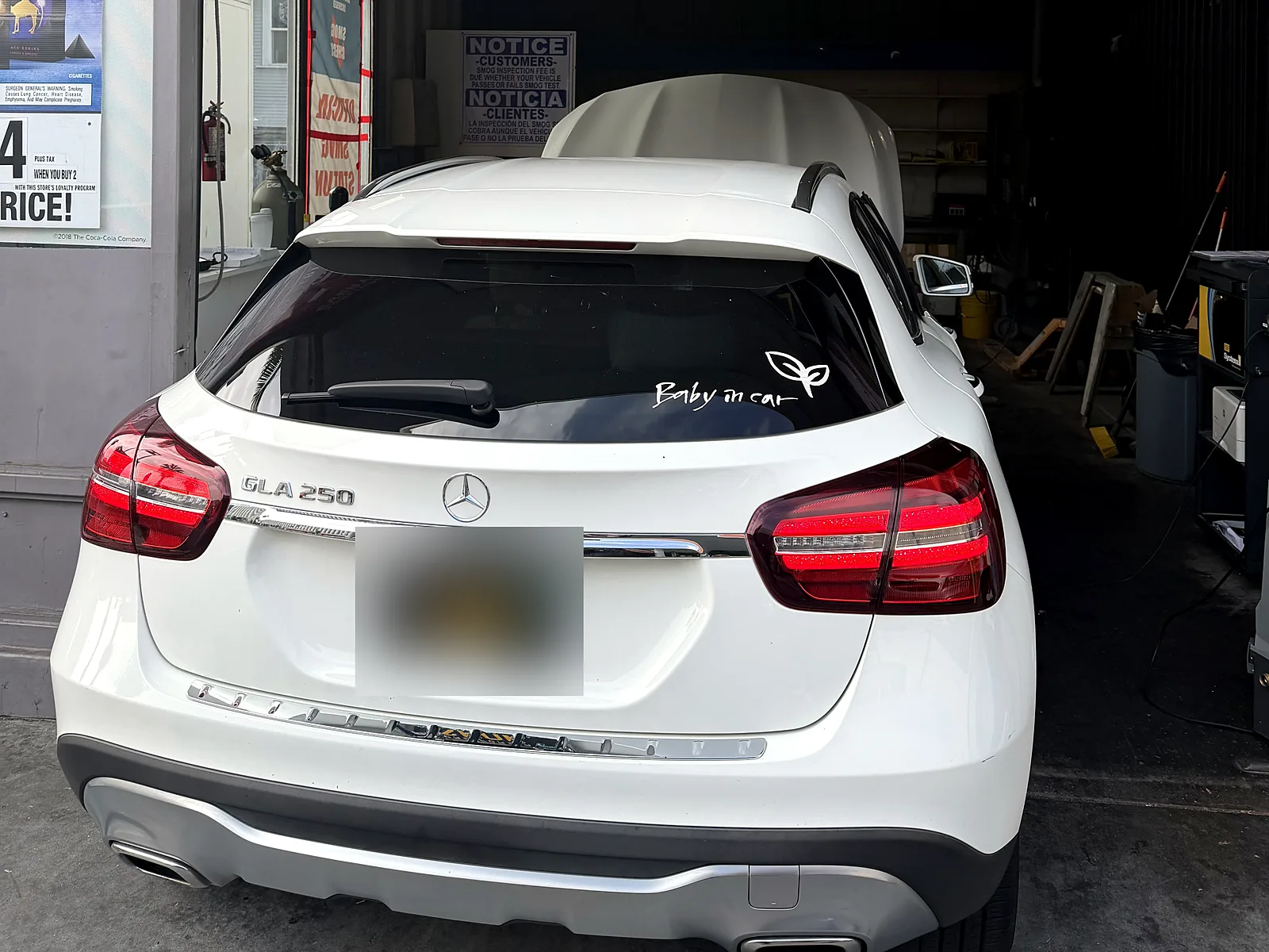 Hybrid smog check in Los Angeles, CA: Mercedes-Benz GLA in our test lane